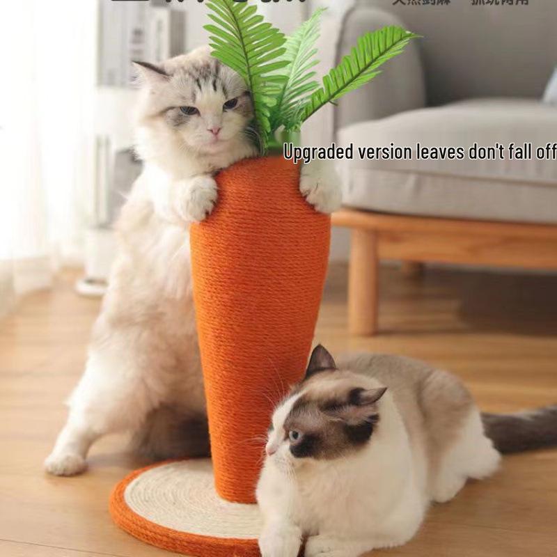 Вертикальная сизалевая когтеточка и игровой комплекс для котят