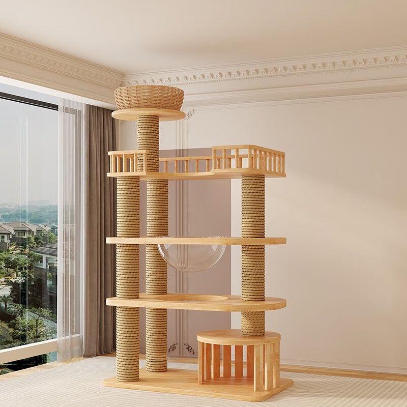 Комплекс-когтеточка для кошек, экономящий место, для крупных кошек